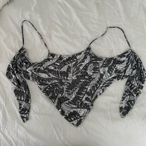 Cropped, Tie in Back Top